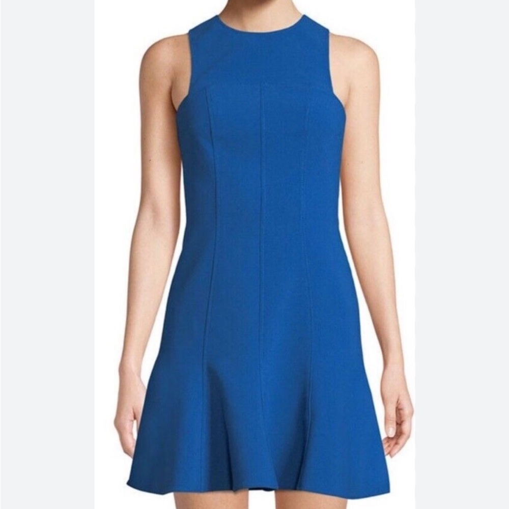 Blue Likley high neck mini dress